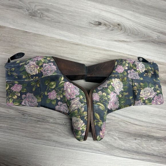 Rag & Bone Floral Newbury Ankle Booties Heel Boots Floral Womens Size 6 36 Roses - Picture 3 of 15